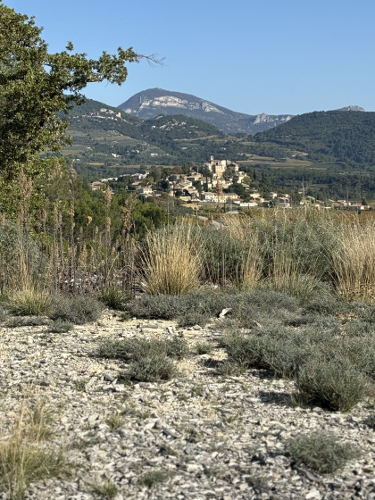 Vue sur Puyméras et la Drome provençale