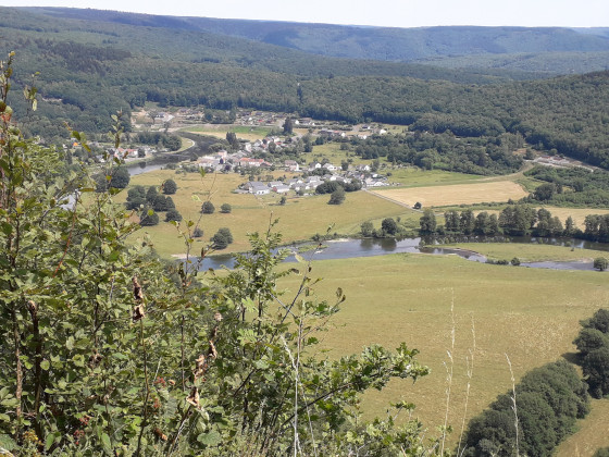 Vue sur Tournavaux depuis le point de vue du Liry