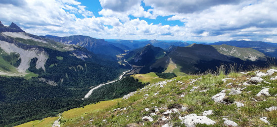 Vue une fois en haut de la grande montée