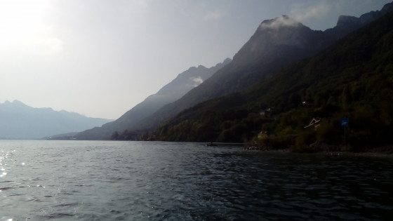 Vue vers l\'Est depuis la plage de Locum