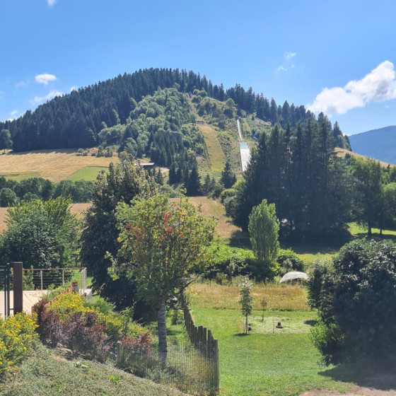 Vue vers le tremplin de Autrans