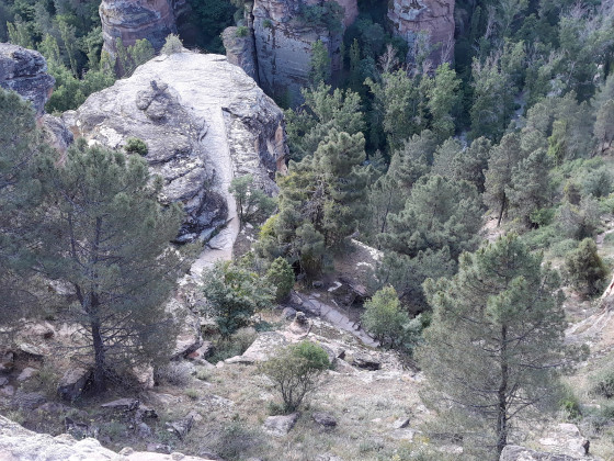 Vue vers un mirador intermédiaire