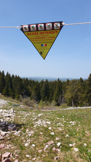 Zone de quiétude, Réserve Naturelle Haute chaine du Jura