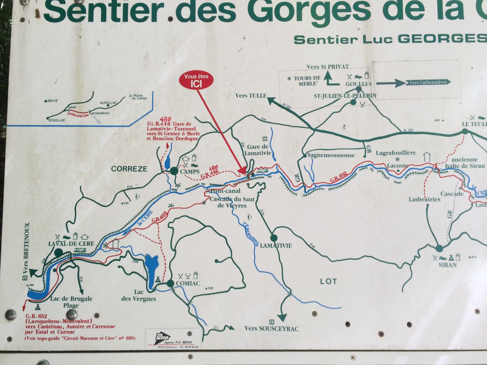 Photo Carte du GR 652