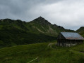 Aiguille Verte from Chalets de Lessy