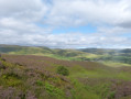 Harbottle Castle and the Drake Stone from Alwinton