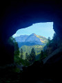 Former resurgence of the Guiers, view from inside the cave