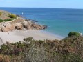 Le village des chaumières de Kerascoët au départ de l'Anse de Rospico