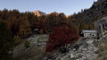 Arrivée à l'aurore sous les chalets de Buffère
