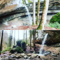 Arrivée au cirque rocheux et à la cascade.