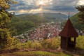 Ausblick vom Michelskäppele auf Bad Urach