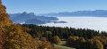 Avant le Pas de Bellecombe, au loin le Mont Blanc...