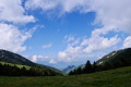 Belle zone de pacage avant les gorges du Llech