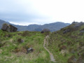 Boulders where the path splits