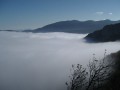 brume en montant à la Tête de la Dame