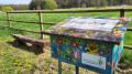 Bücherkiste auf der grünen Wiese