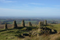 Cairns at the top of the summit