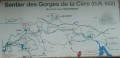 Carte du GR 652 Laroquebrou — Lamativie — Laval de Cère