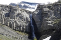 cascade  dans le cirque avant le col
