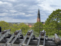 Cath&eacute;drale d'Uppsala depuis le ch&acirc;teau