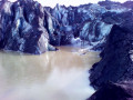 Cavité au front du glacier