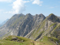 Chaine des Aravais from waypoint 7 on the ridge. Tete de Paccaly to La Grande Balmaz