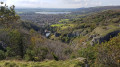 Cheddar and its reservoir from the cliff
