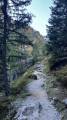 chemin de monté au début de cette étape