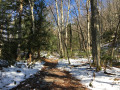 Chemin enneigé lors de la montée