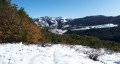 Chemin visible sous la neige