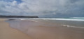 Cheminement sur la plage de Matez