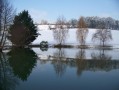 Combiers étang prés des Chalards avec neige