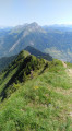 Crête Prani - vue sur le Charvin