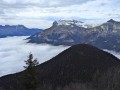 Dans la descente du Prarion. Vue sur La Tête Noire et le Désert de Platé au fond Dans la descente du Prarion. Vue sur La Tête Noire et le Désert de Platé au fond