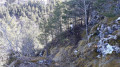 descente après les ruines du chateau de Malmort