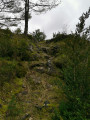 Descente escarpée vers Saint-Saturnin