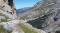 Deuxième partie technique de la descente du col du Grand Marchet