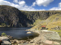 Melynllyn and Dulyn Reservoir from Llyn Eigiau parking