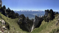 Échancrure dans les Petites Roches avec vue sur Belledonne