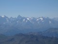 Écrins avec le Pevoux, le Pic Coolidge, la Barre des Écrins et le Dôme de Monêtier