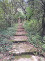 Escalier pour monter à la chapelle St Sépulcre