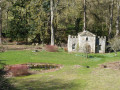 Folly in garden beneath the old castle at Cotherstone