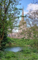 General view of Surfleet church across river Glen