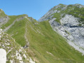 Grassy ridge up to Col des Porthets