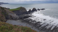 Impressive rock layers next to Screda Point