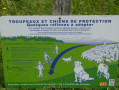 Info boards regarding the "patou" guard dogs.