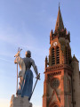 Jeanne d'Arc face à l'église de Montjoire