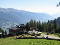 L'auberge de Leckfeldalm depuis Sillian