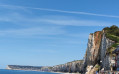 La falaise à Yport, au fond, Fécamp