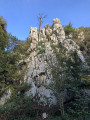 La falaise en bas de laquelle coule le Laizon